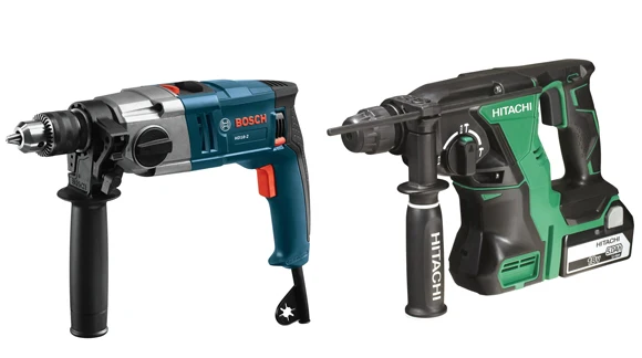 Component Similarities Between a Corded and Cordless Rotary Hammer