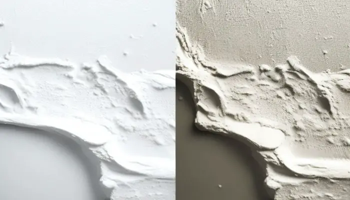 Comparing joint compound and plaster texture