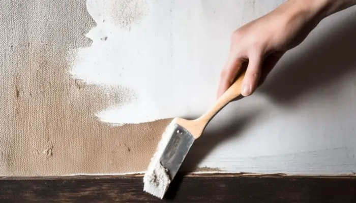 Drywall mud application to wood surface