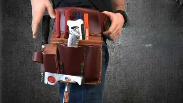 leather drywall tool pouch