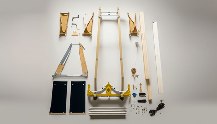 Separating drywall lift parts for transportation