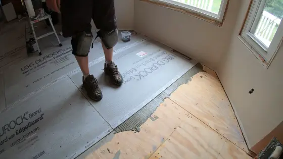 Do you put cement board over plywood