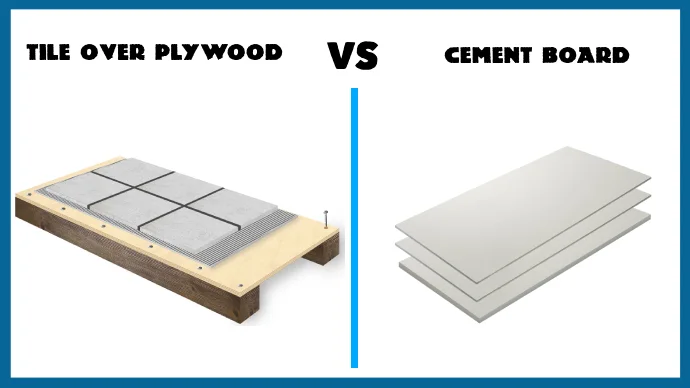 Tile Over Plywood Vs Cement Board: 4 Major Differences [Must-Know]