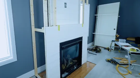 How Can You Install Shiplap on the Wall Around Your Fireplace